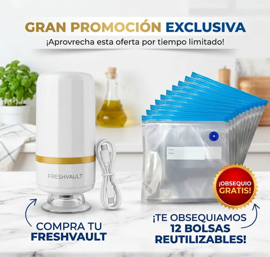 FreshVaulth Kit Sellador de Alimentos Empaque al Vacio