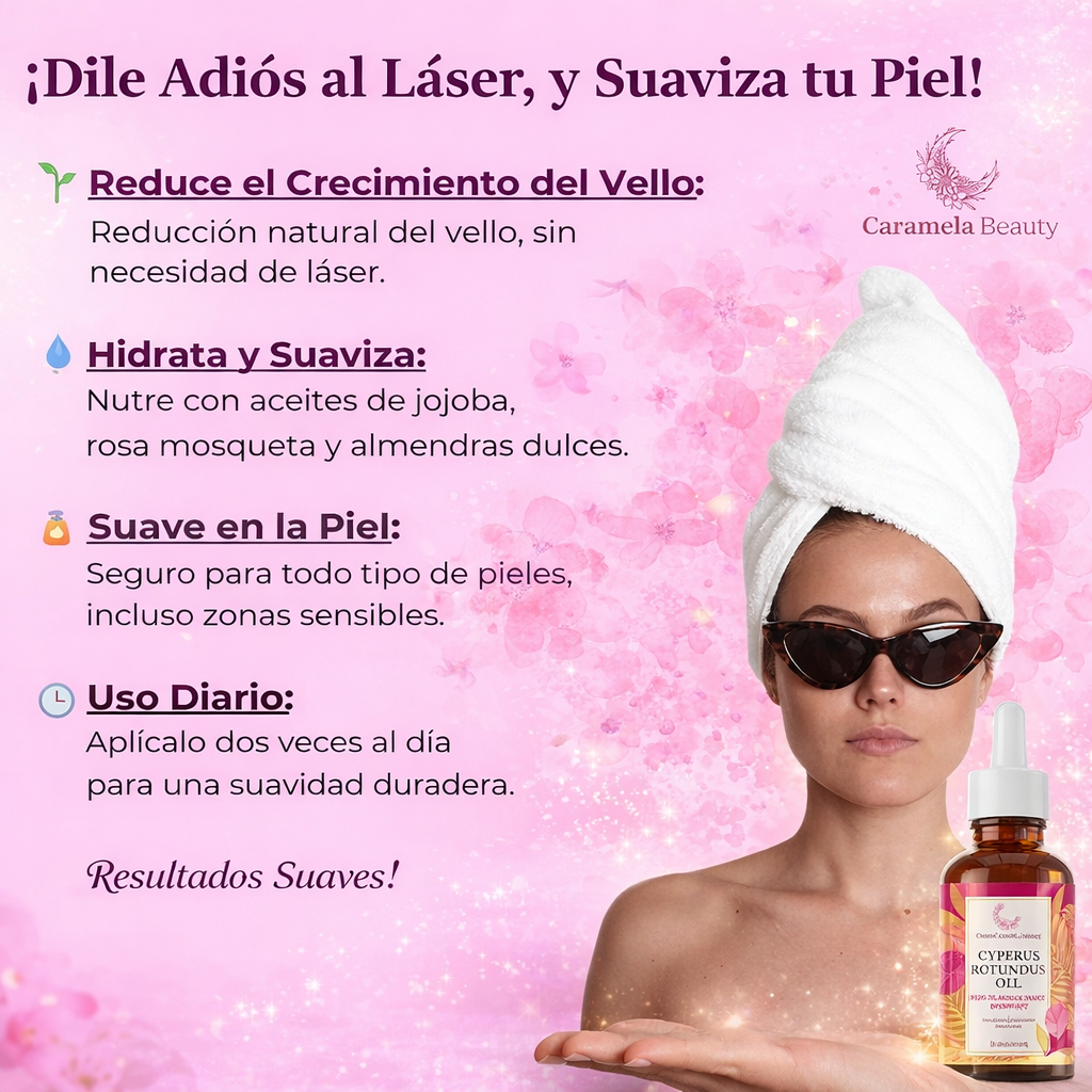CyperGlow – Aceite Natural que Reduce el Crecimiento del Vello y Suaviza tu Piel