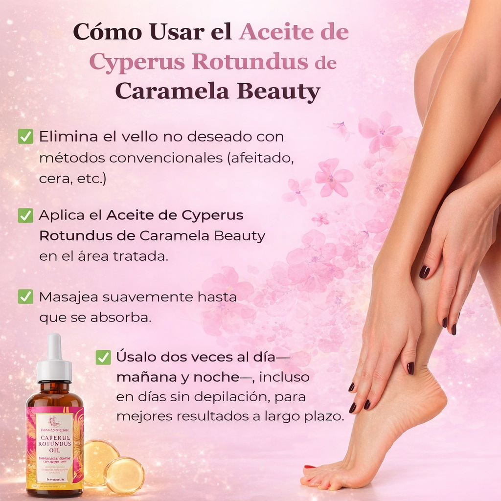 CyperGlow – Aceite Natural que Reduce el Crecimiento del Vello y Suaviza tu Piel